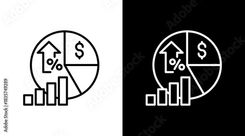 Gross Profit Margin With Icon Set Design