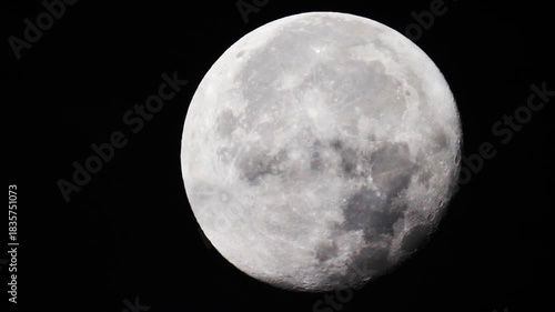 Footage of Waning Gibbous moon 