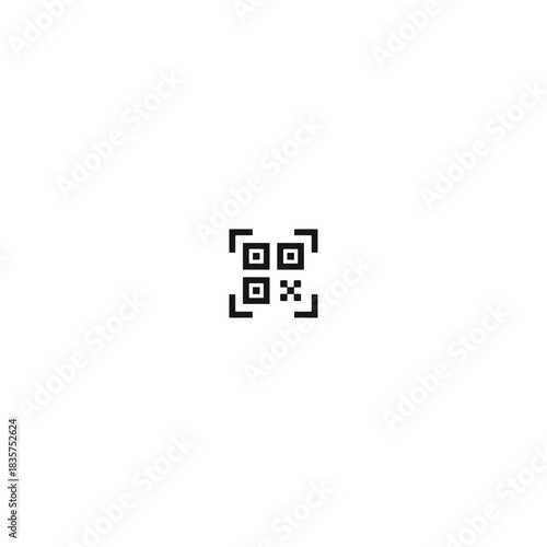QR Code logo Icon flat vector design