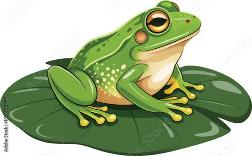 frog on white background