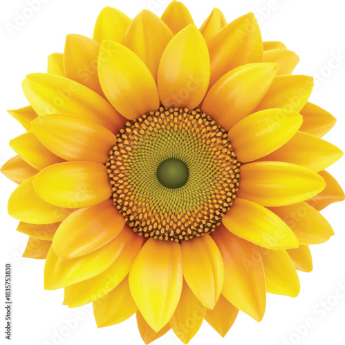sunflower isolated on white background
