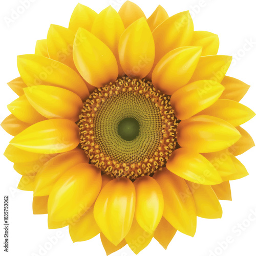 sunflower isolated on white background