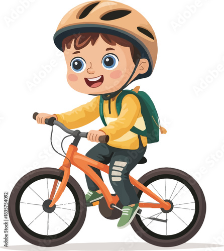 boy riding a bike