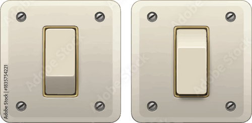 switch on white background