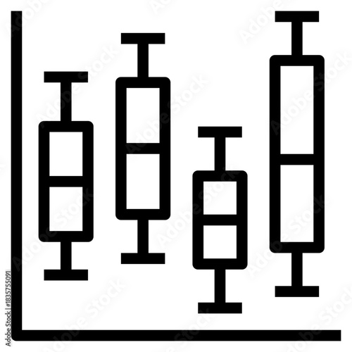 Box plot diagram icon