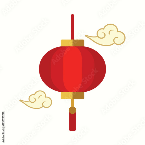 Chinese Red Lantern Illustration – Lunar New Year Decoration
