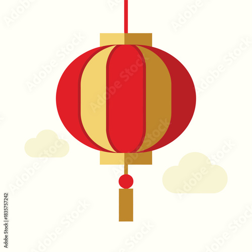 Chinese Red Lantern Illustration – Lunar New Year Decoration
