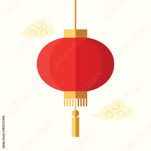 Chinese Red Lantern Illustration – Lunar New Year Decoration