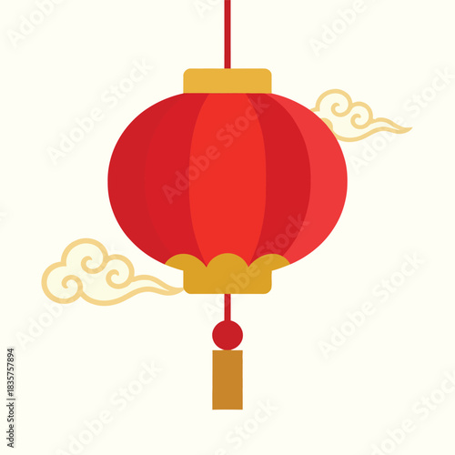 Chinese Red Lantern Illustration – Lunar New Year Decoration