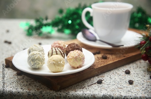 cup of coffee with candies