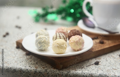 cup of  coffee and chocolate