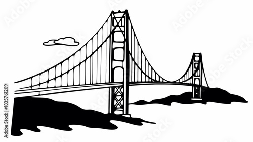 Golden Gate Bridge Stands Tall Over Water in San Francisco