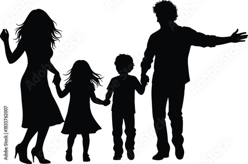 A Circular Arch of Rock Band Musicians and Drummers in Dynamic Poses, Including Guitarists, Black Vector Silhouette Collection on White Background.