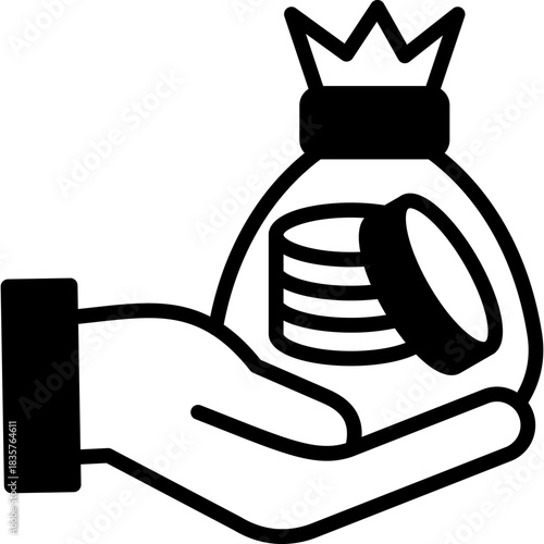 Money In Hand mixed icon