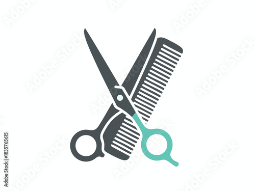 Graphic Illustration of Hair Cutting Tools