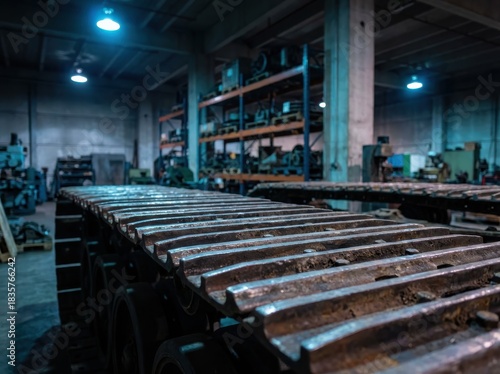 Empty light industrial hall interior architecture for business or warehouse