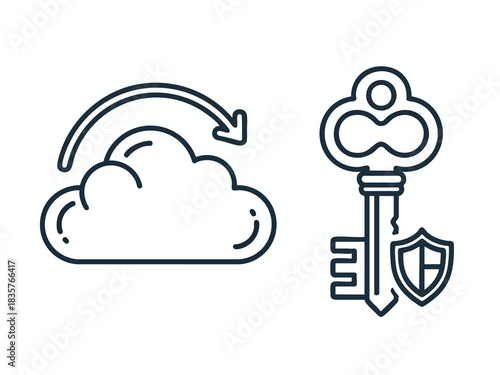 Cloud Security and Data Protection Icon