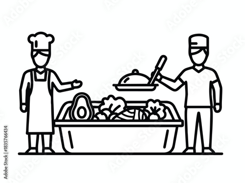 Chef Serving Food to Customer