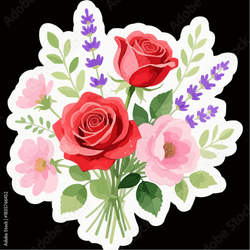 bouquet of pink roses