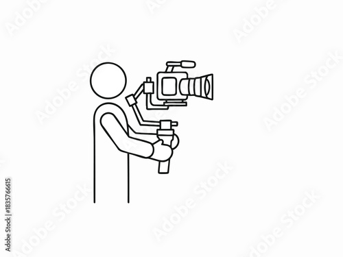 Cameraman Recording Video