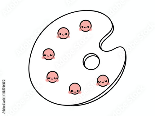 Artist s Palette with Smiling Faces