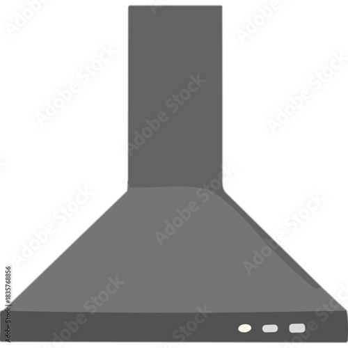 Modern Stainless Steel Kitchen Range Hood with Integrated Controls against a Black Background