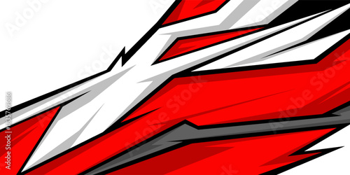 Full-color side body graphic stickers. Abstract racing design concept. Car sticker wrap designs for motorcycles, boats, trucks, cars, ships, and more.