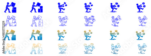 Material Handling and Workplace Accident Icons