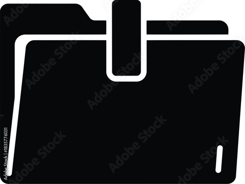 Digital folder icon for organizing files and data storage solutions vector