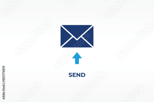 SEND vector, icon or logo sign isolated symbol illustration