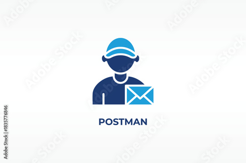 POSTMAN vector, icon or logo sign isolated symbol illustration