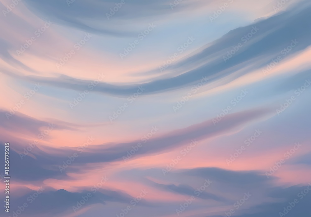 Obraz premium Pastel Swirls Abstract Background in Gentle Pink, Blue and Violet Shades