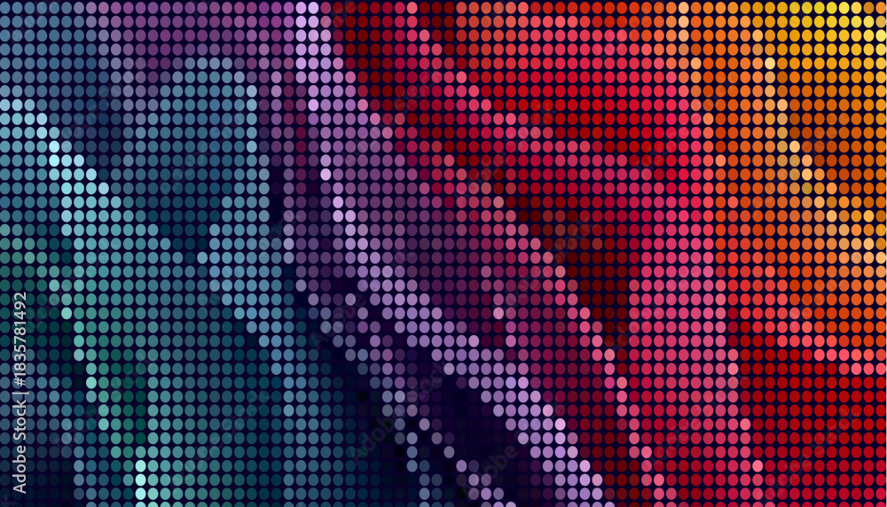 Fototapeta premium Colorful mosaic design background texture with overlapping circles and vibrant hues