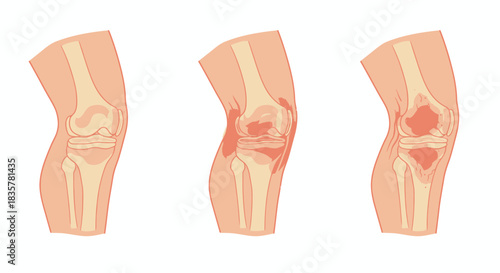 Detailed vector illustration showcasing a set of human joints and bones, providing a clear anatomical view of the skeletal structure for educational purposes.