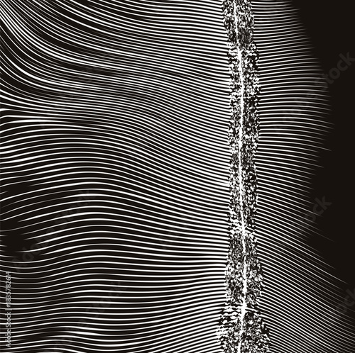 Dense striped texture with a distorted surface and vertical noisy seam.