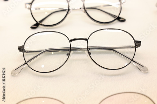 glasses and book