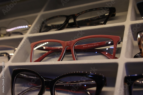 glasses on a table