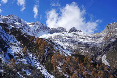 Autumn in Dagu Glacier National Park,Sichuan China, the 