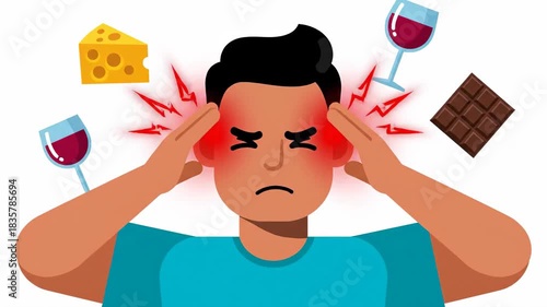 Animation Of Food Triggers Headache And Its Impact On Human Wellbeing