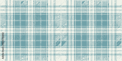 Blue and white plaid pattern with a soft, textured background.