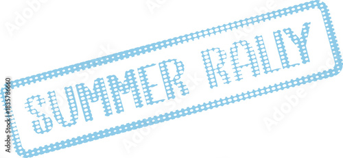 Summer Rally Dotted Stamp Design for Energetic Gatherings and Community Events