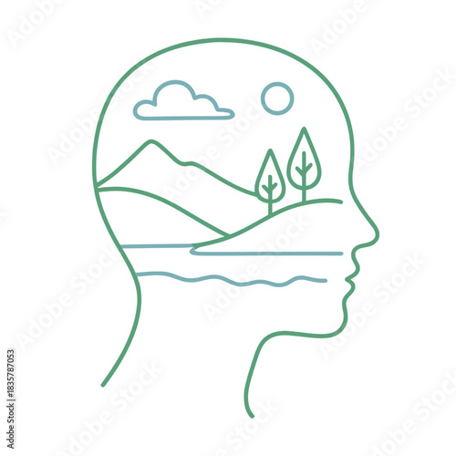 Mindful Landscape Inner Peace Reflection