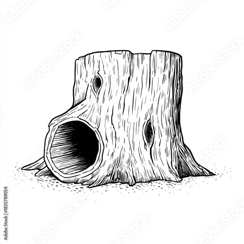 hand drawn sketch of a deadwood