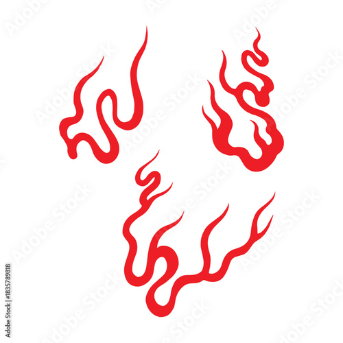 japanese flame traditional tattoo illustrations