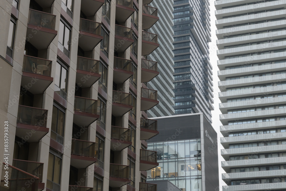 Fototapeta premium Humber Polytechnic Downtown sign on building located at 59 Hayden St, Toronto (viewed from Bloor St E)