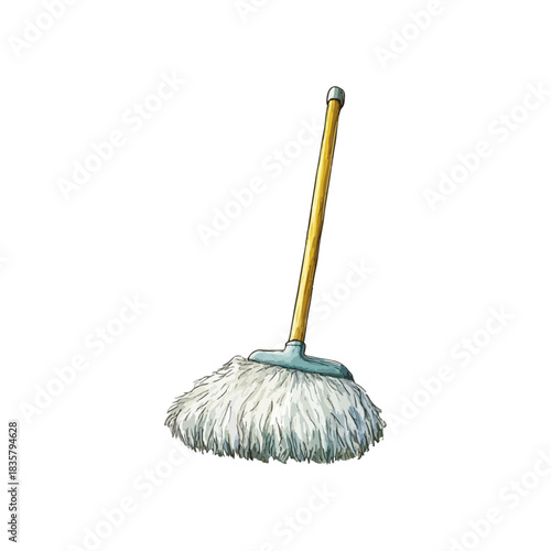 mop hand drawn vector illustration