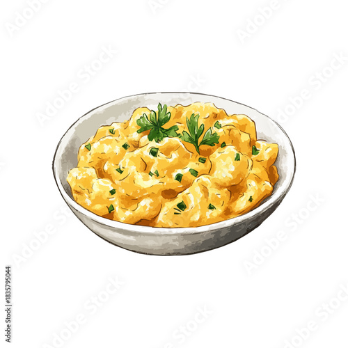 scrambled egg hand drawn illustration