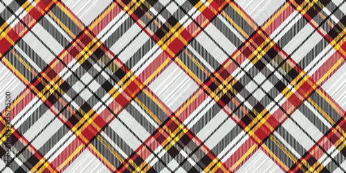 Vibrant plaid pattern showcasing bold colors in intersecting lines for a trendy, stylish look.