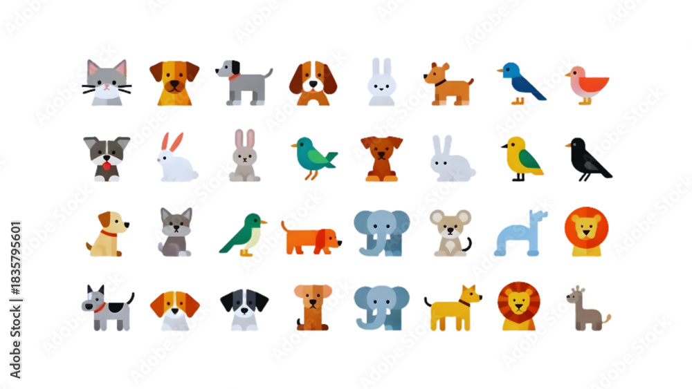 Fototapeta premium set of animal icon