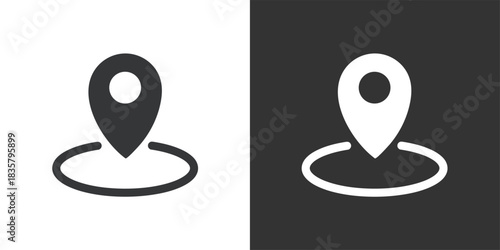 Location Marker icon. Solid glyph series icon